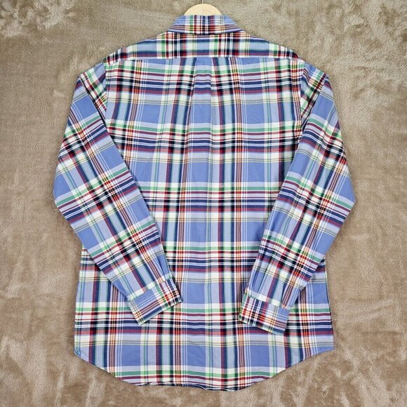 Ralph Lauren Dress Shirt Classic Fit Plaid Mens Sz L Oxford Long Sleeve Colorful - Picture 3 of 10
